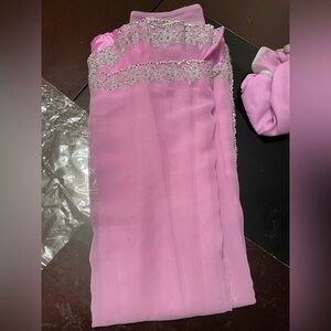 Elegant Pink ready to wear saree